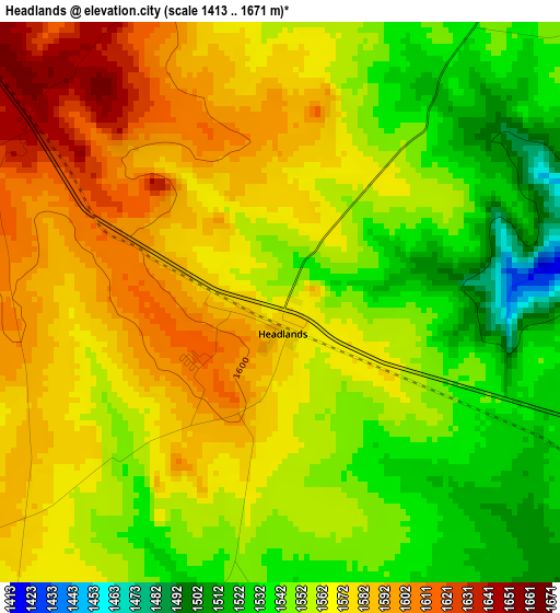 Headlands elevation map