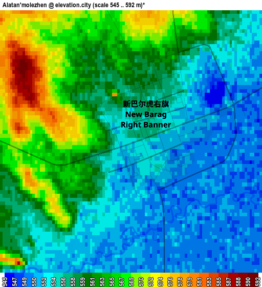 Alatan'molezhen elevation map