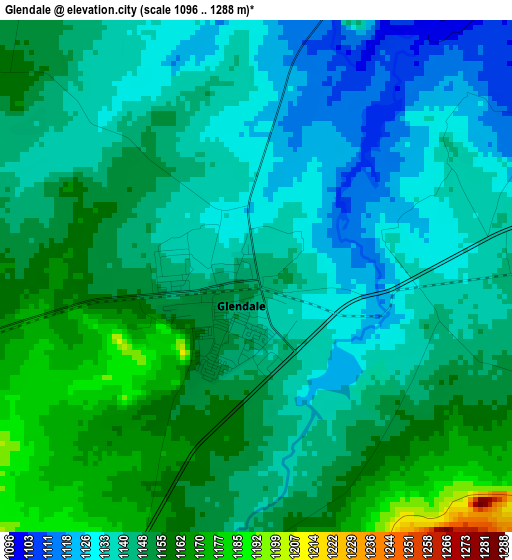 Glendale elevation map