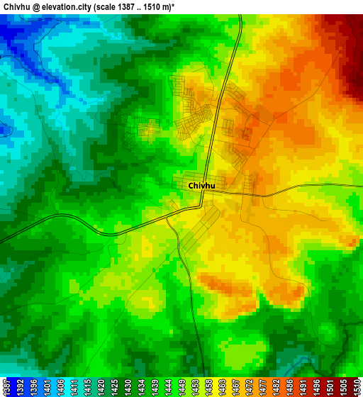 Chivhu elevation map