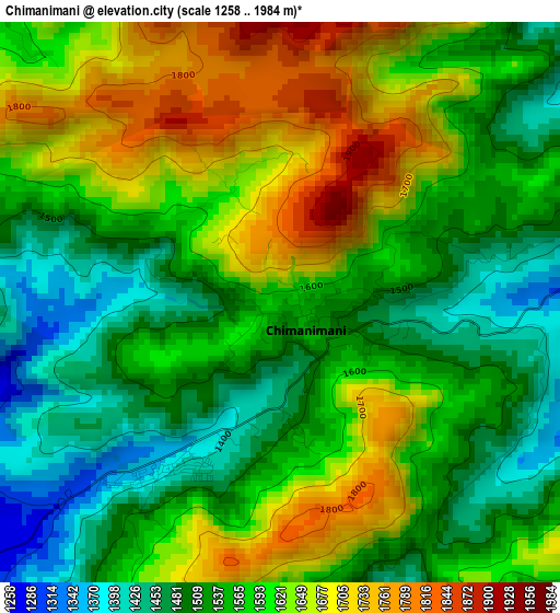 Chimanimani elevation map