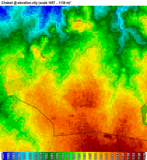 Chakari elevation map