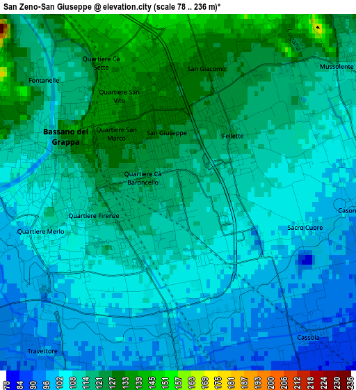 San Zeno-San Giuseppe elevation map