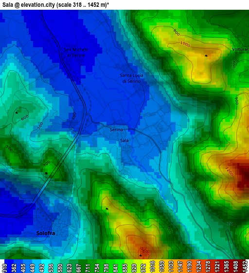 Sala elevation map