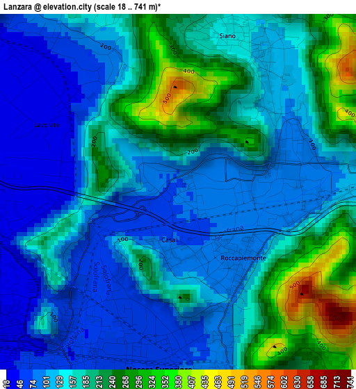 Lanzara elevation map