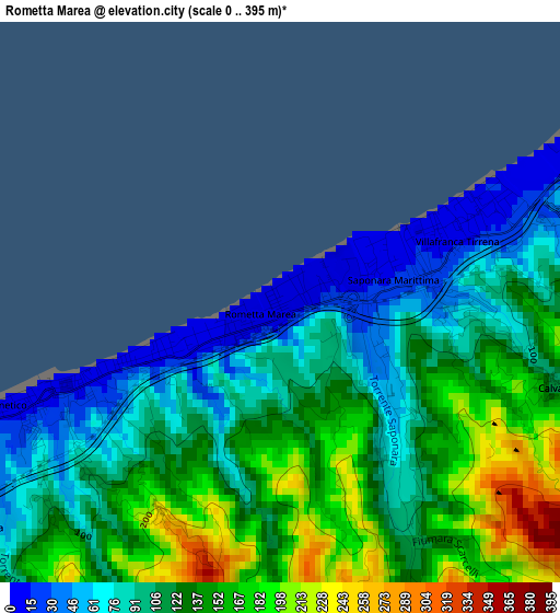 Rometta Marea elevation map