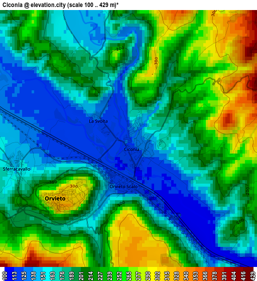 Ciconia elevation map