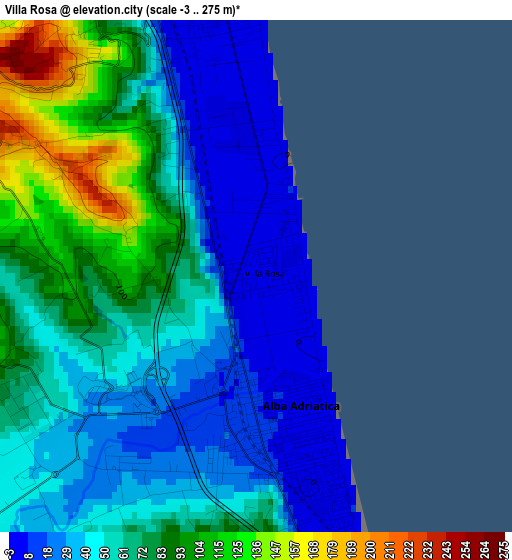 Villa Rosa elevation map