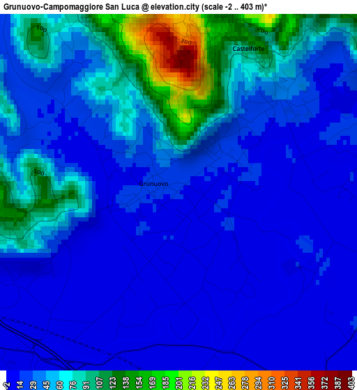 Grunuovo-Campomaggiore San Luca elevation map