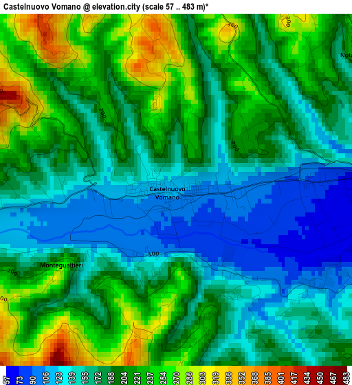 Castelnuovo Vomano elevation map