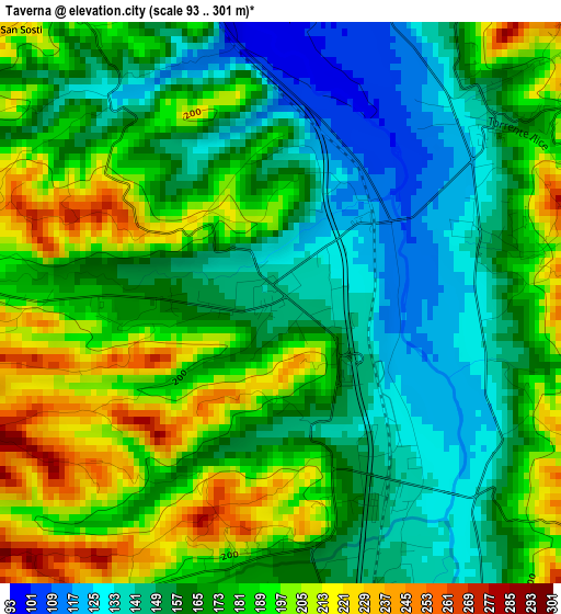 Taverna elevation map