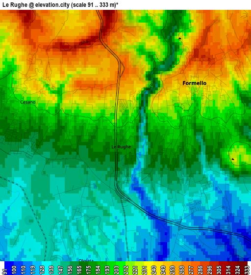 Le Rughe elevation map