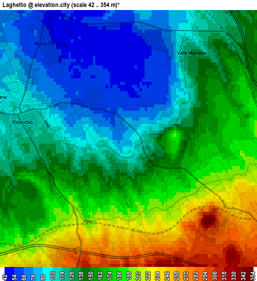 Laghetto elevation map