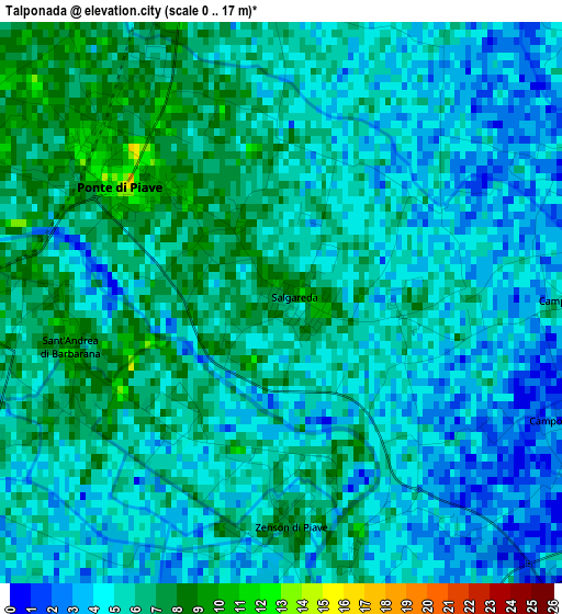 Talponada elevation map