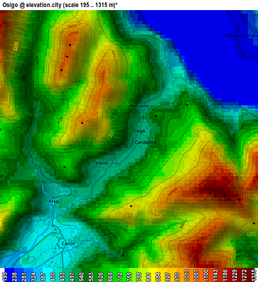 Osigo elevation map