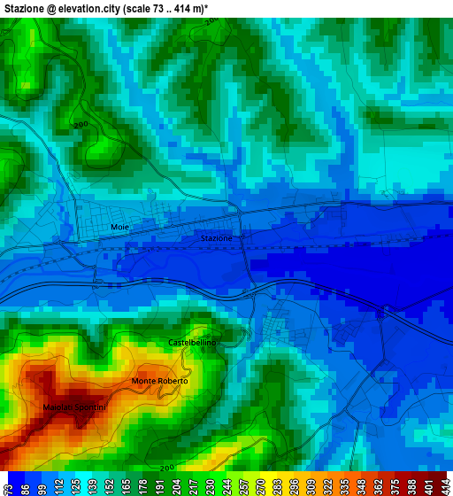 Stazione elevation map