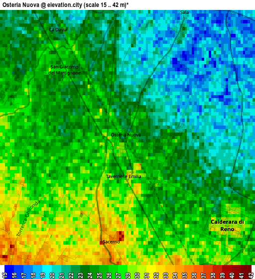 Osteria Nuova elevation map