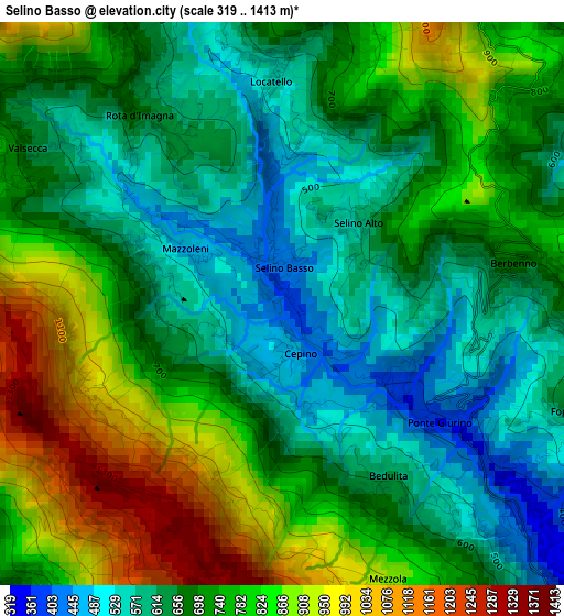 Selino Basso elevation map