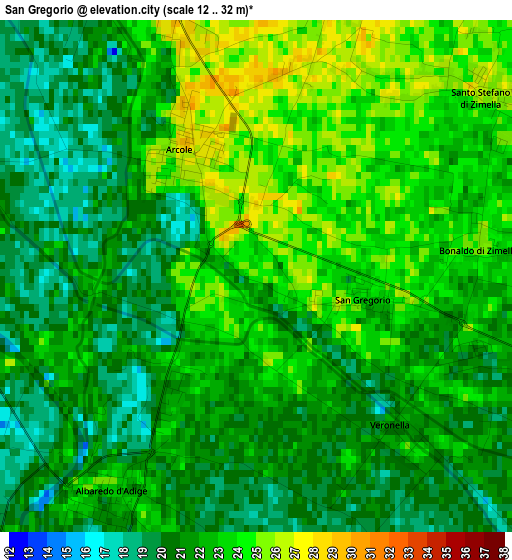 San Gregorio elevation map