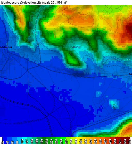 Montedecoro elevation map