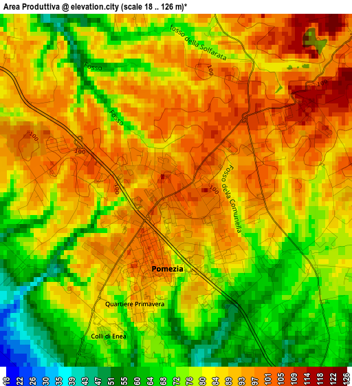 Area Produttiva elevation map