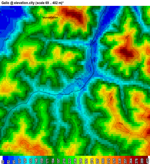 Gallo elevation map