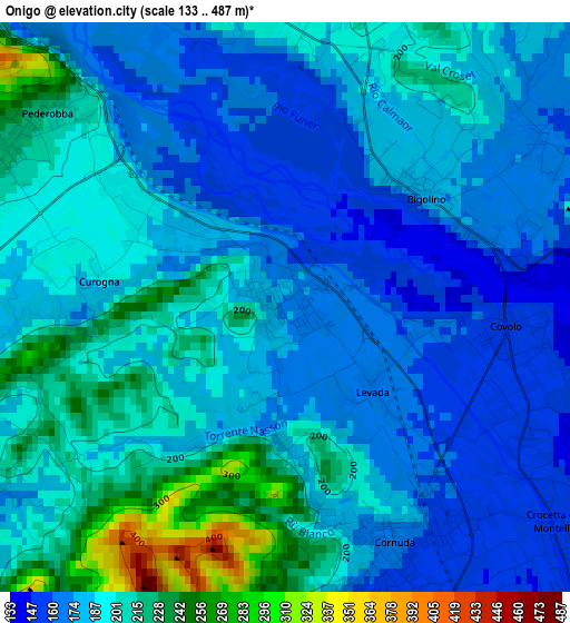 Onigo elevation map