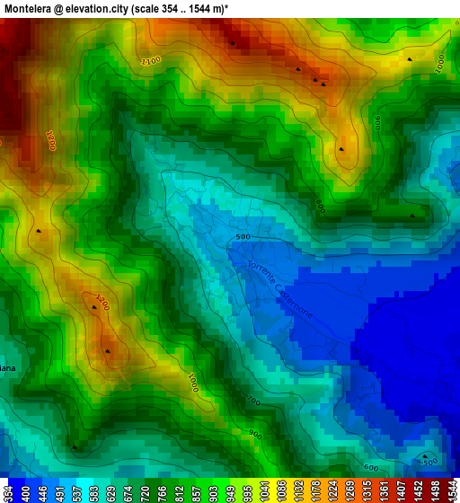 Montelera elevation map