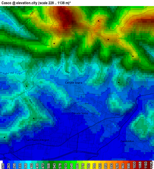 Casco elevation map