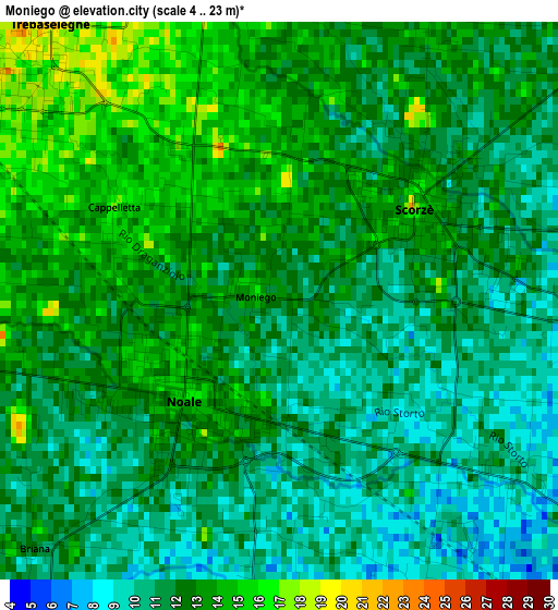 Moniego elevation map