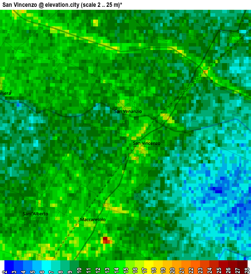 San Vincenzo elevation map