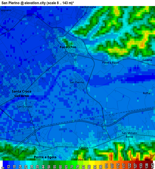 San Pierino elevation map