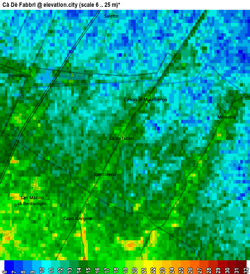 Cà Dè Fabbri elevation map