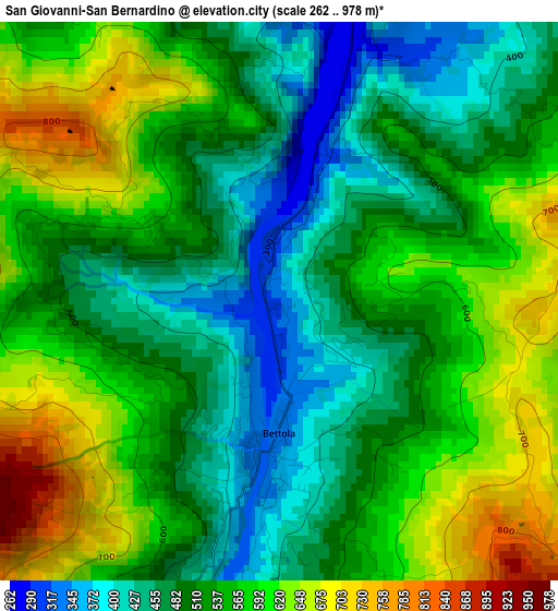 San Giovanni-San Bernardino elevation map