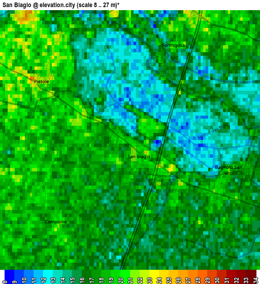 San Biagio elevation map