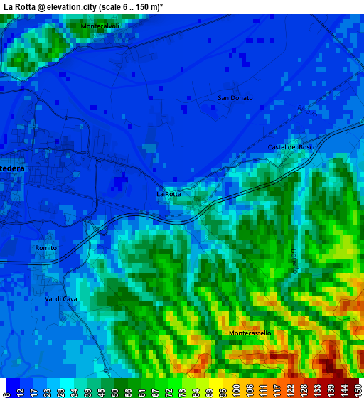 La Rotta elevation map