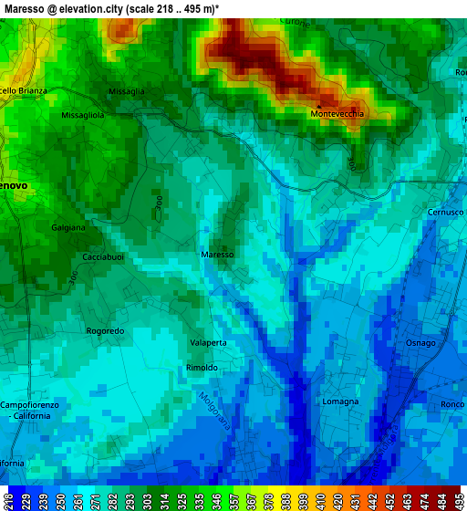 Maresso elevation map