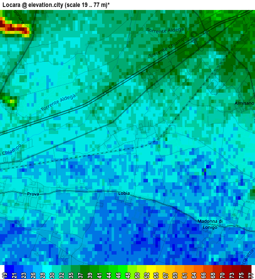 Locara elevation map