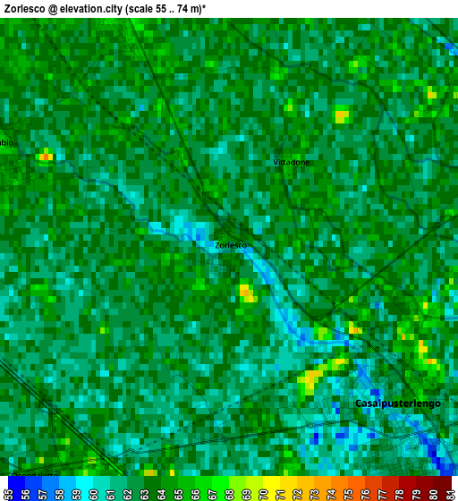 Zorlesco elevation map