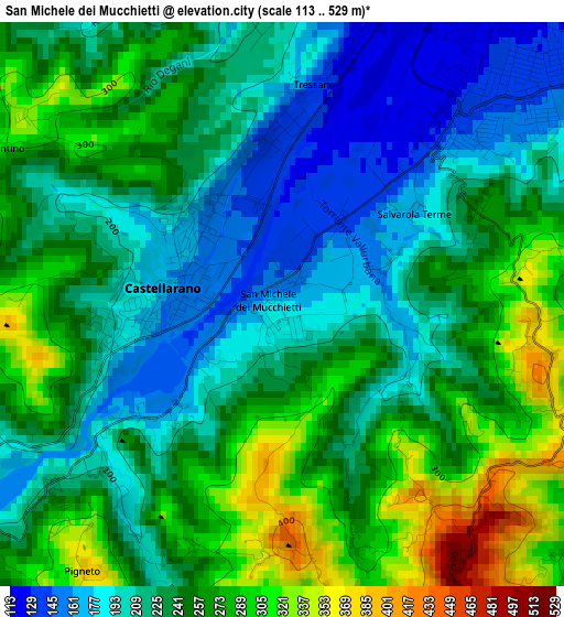 San Michele dei Mucchietti elevation map