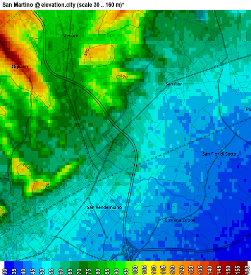 San Martino elevation map
