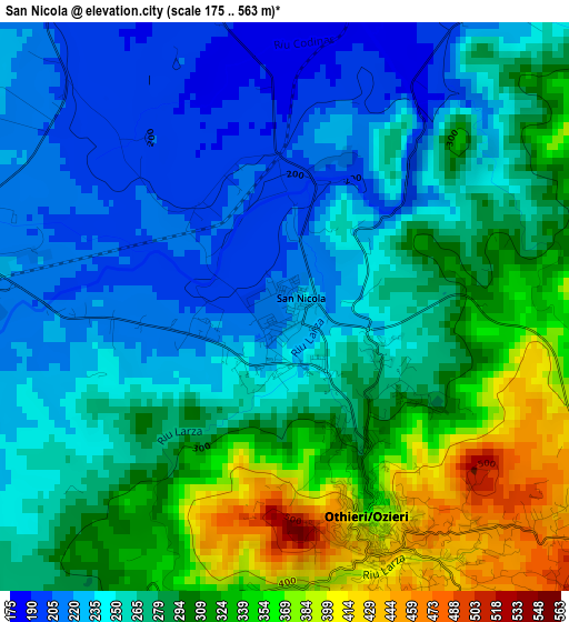 San Nicola elevation map