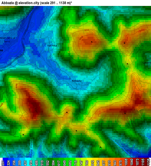 Abbazia elevation map