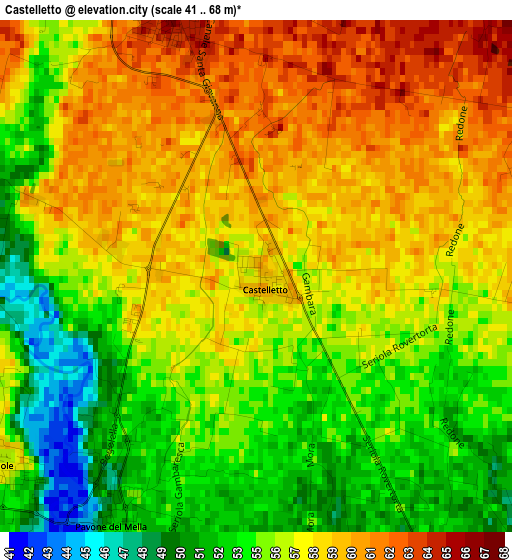 Castelletto elevation map