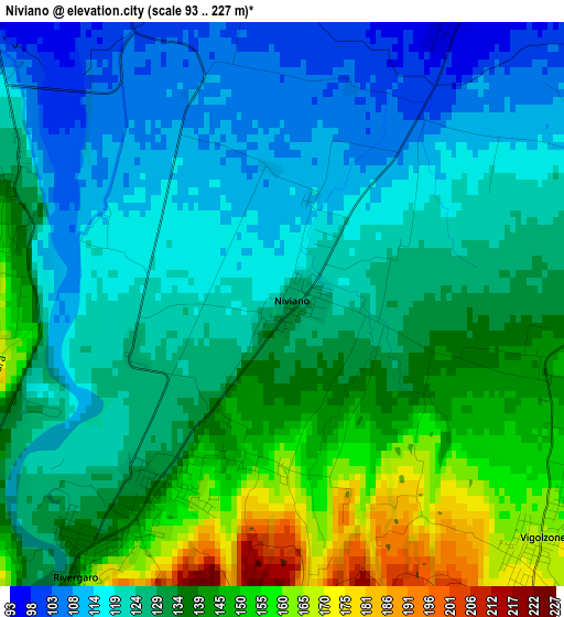 Niviano elevation map