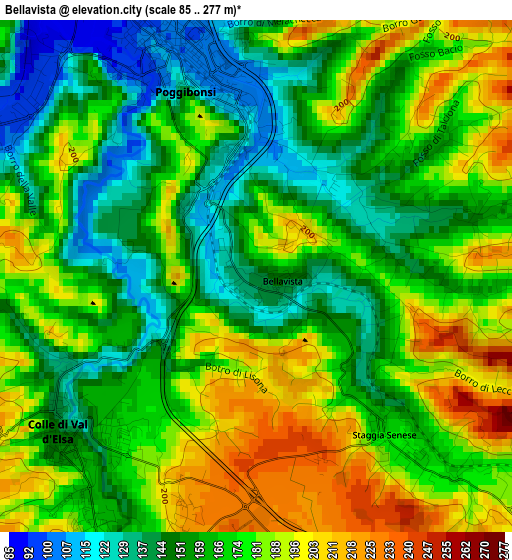 Bellavista elevation map