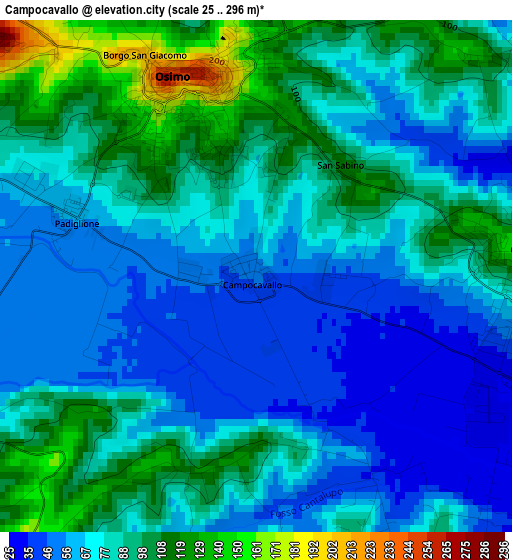 Campocavallo elevation map