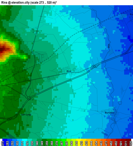 Riva elevation map