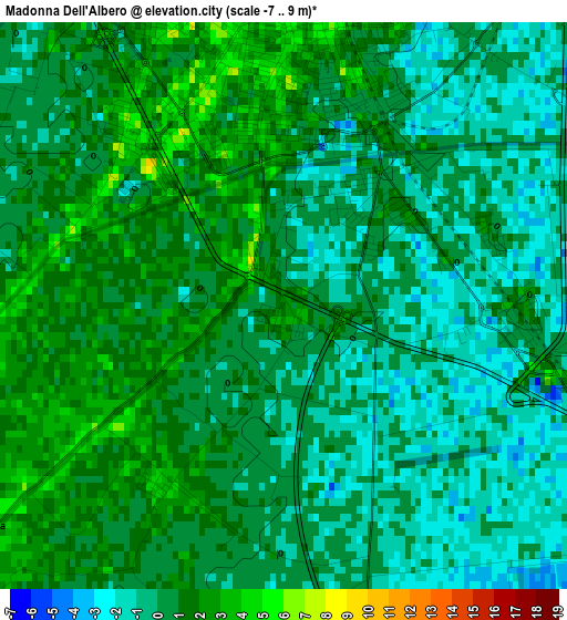 Madonna Dell'Albero elevation map