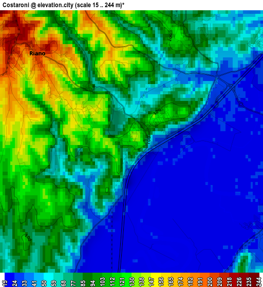 Costaroni elevation map